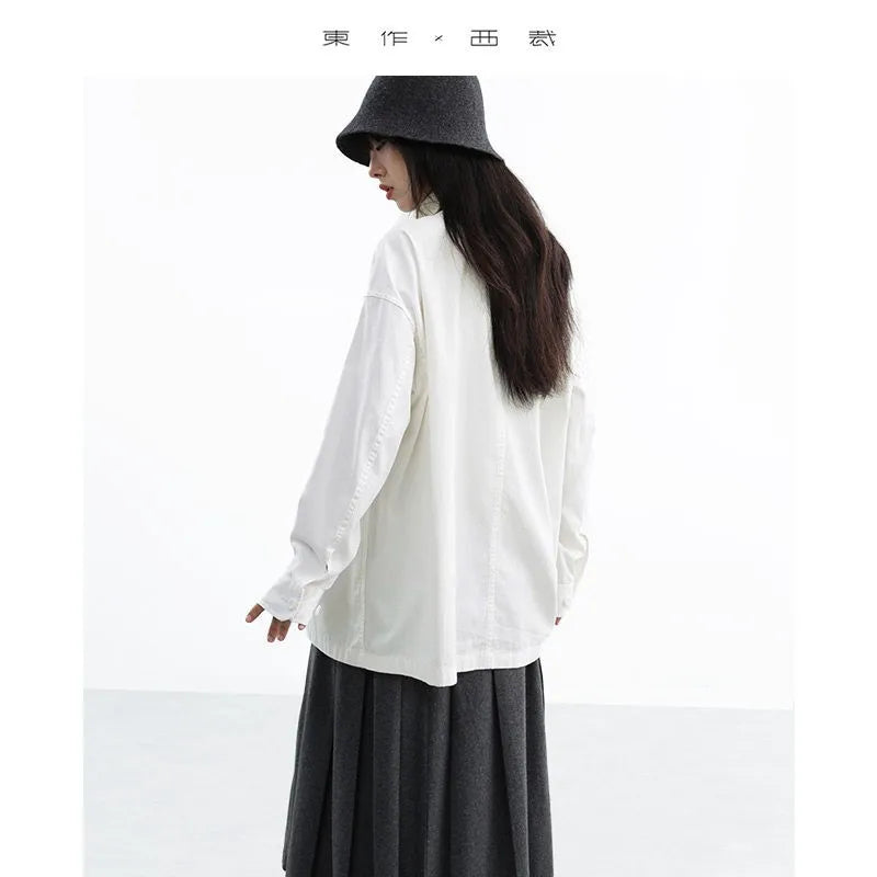 Cotton Shirt-Style Spring Top 2026 New Women's Casual Jacket