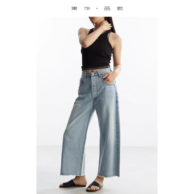 Improve Your Leg Shape~100% Cotton All-Season Versatile Casual Denim Pants That Flatter Your Leg Lines, Curved Banana Pants, New for Autumn/Winter 2025