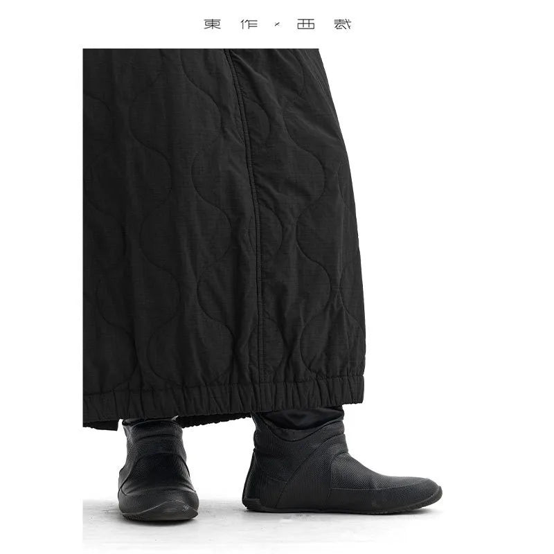 Alpaca Wool Filling~ Classic Black Skirt 2025 Autumn and Winter New Style Women's Casual Versatile Skirt