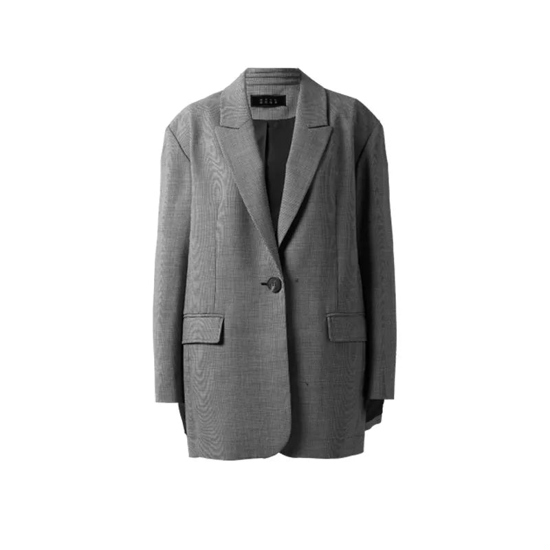 Houndstooth Pattern~Women's Oversized Casual Blazer with a Vintage Design Feel for Spring and Autumn (Without Shoulder Pads)