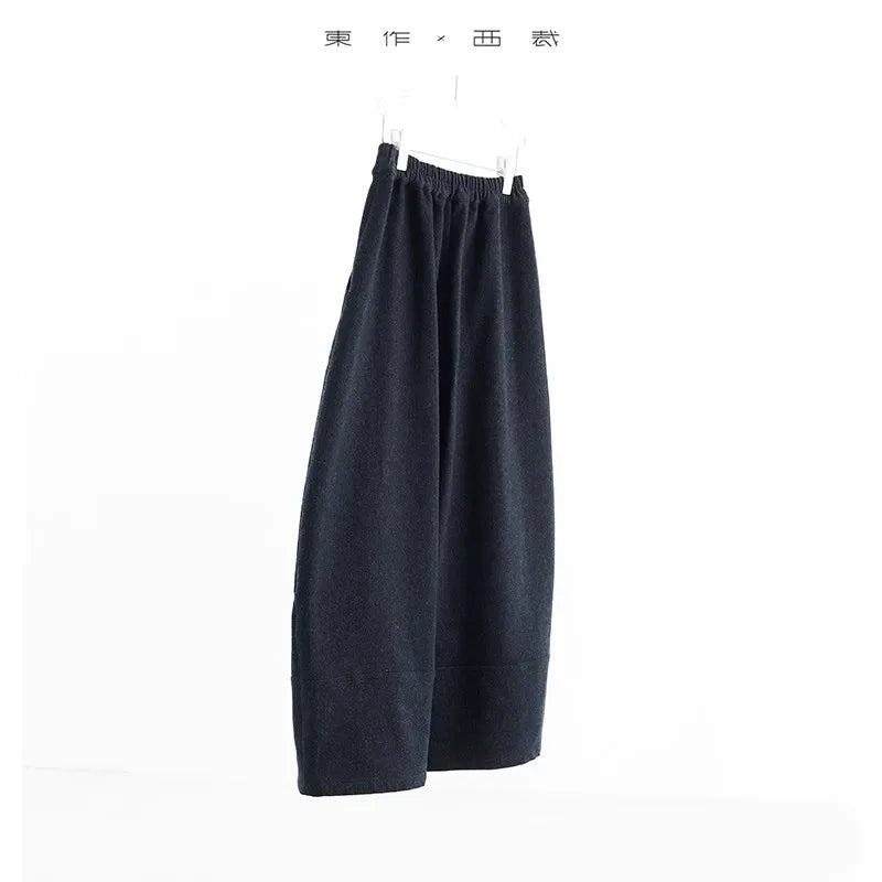 Fleece-Lined~ Thickened Fleece Nine-Point Pants for Women, Elastic Waist, Casual Jeans, 2025 Autumn and Winter New Style, Slim Fit