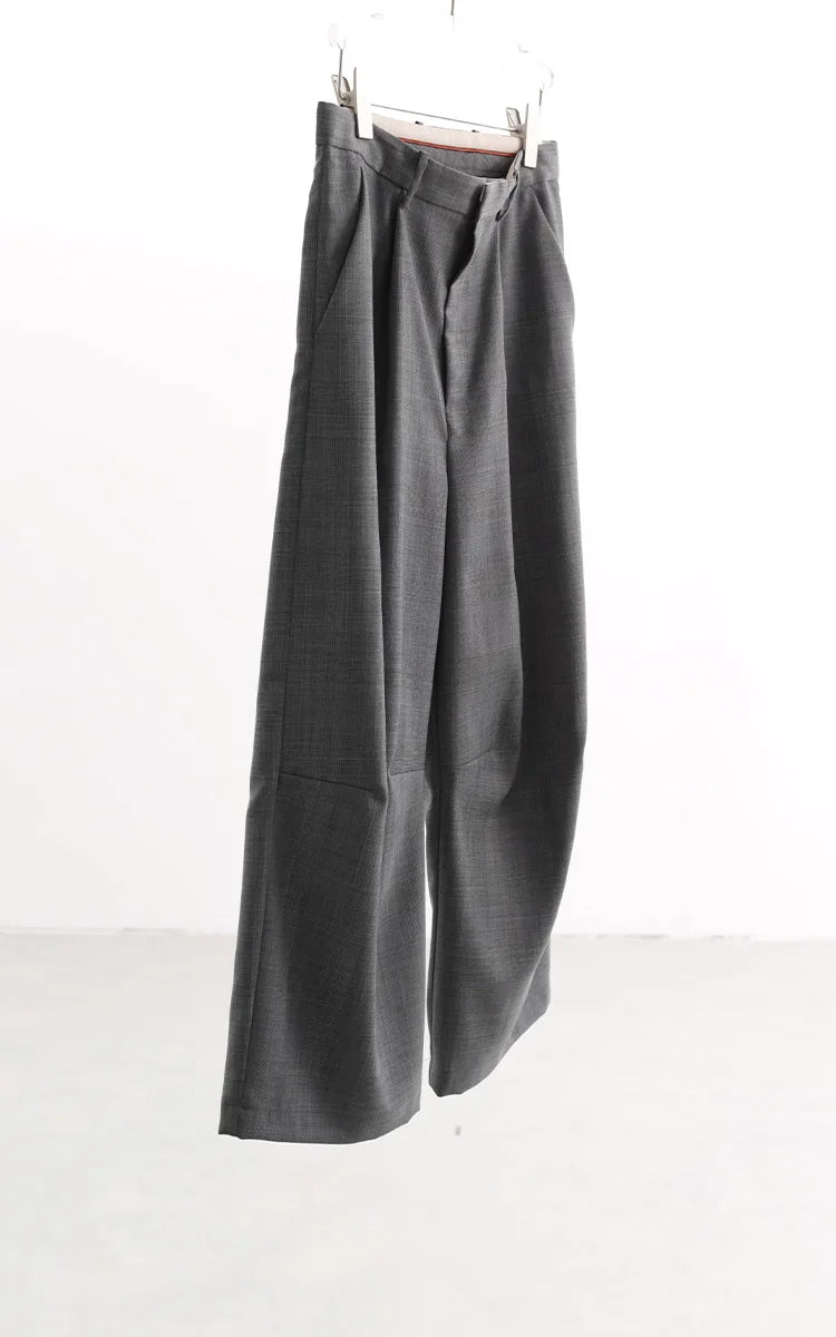 Designer Style~ High-Quality Fine-Spun Wool Blend Lightweight Breathable Cropped Pants, Wear-Resistant, Wrinkle-Resistant, Low-Waist Versatile Pants, 2025 Autumn/Winter New Model