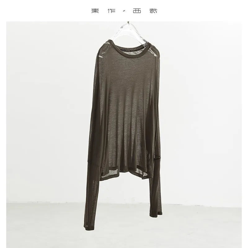 Enjoy the Silky Feel~ Summer Versatile Slimming Batwing Sleeve T-Shirt Women's Sun Protection Top