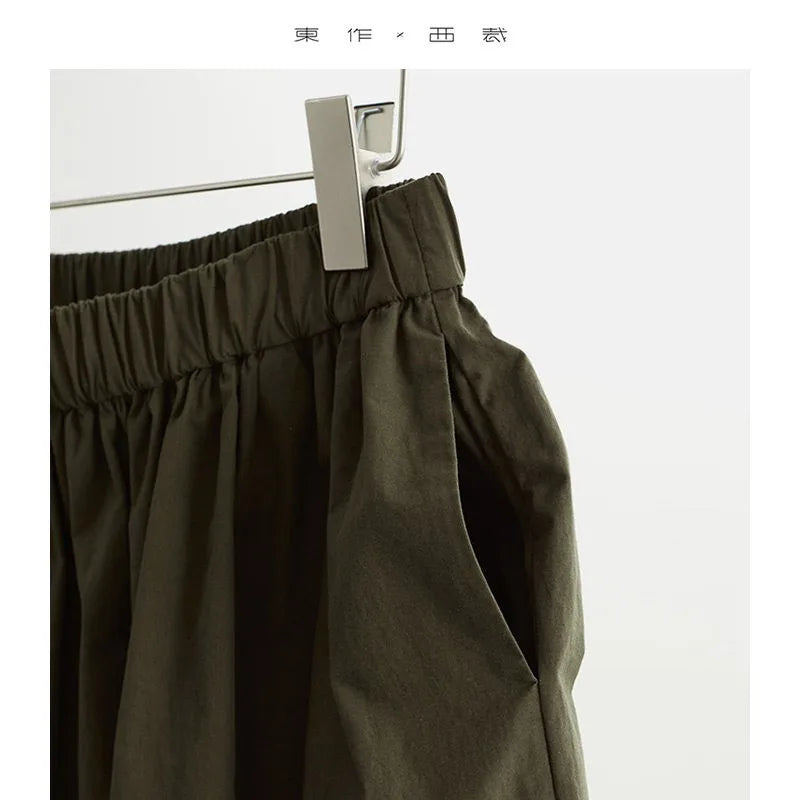 Niche Designer Style~Women's Elastic Waist Floral Bud Skirt with a Unique Cocoon-Shaped Design, New for Spring 2026