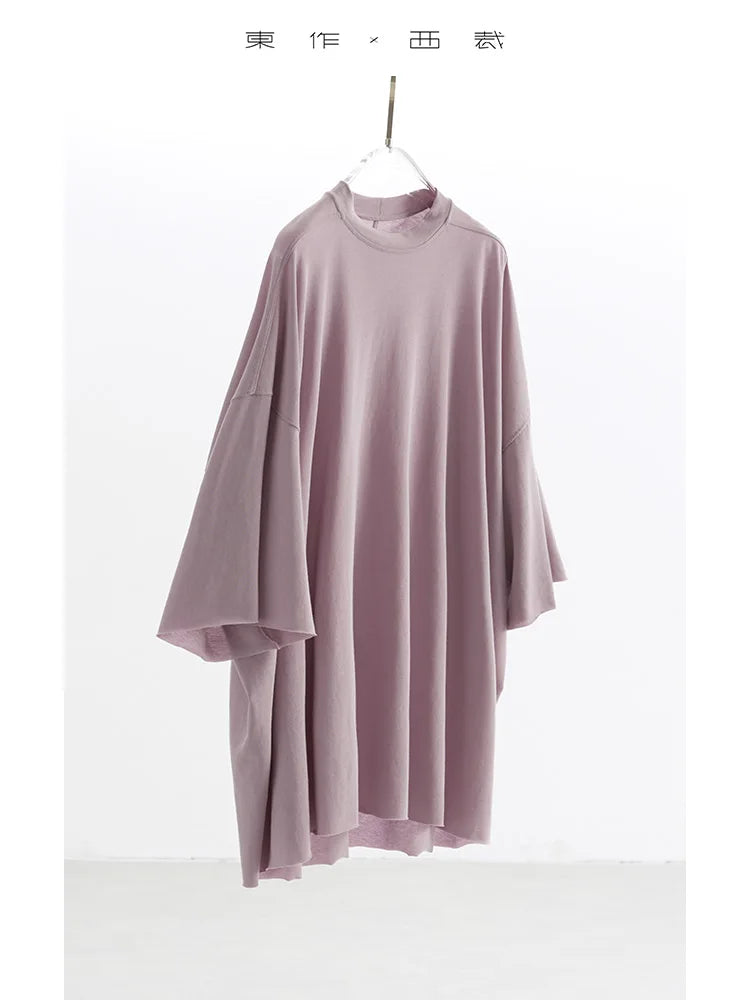 No Sense of Restraint ~ Women's Mid-Length Short-Sleeved T-Shirt, Hemp Organic Cotton Three-Quarter Sleeve Top