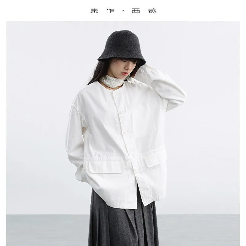 Cotton Shirt-Style Spring Top 2026 New Women's Casual Jacket