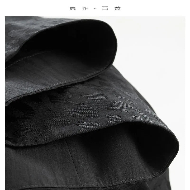 Jacquard Wide-Leg Pants Black Polka Dot Long Pants Women's Loose Pants Summer New Style