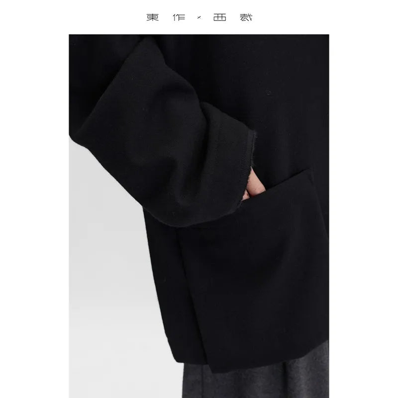 Australian Wool~Woolen Coat, Lightweight Lapel Collar, Straight Silhouette Blazer, Women's New Winter Style
