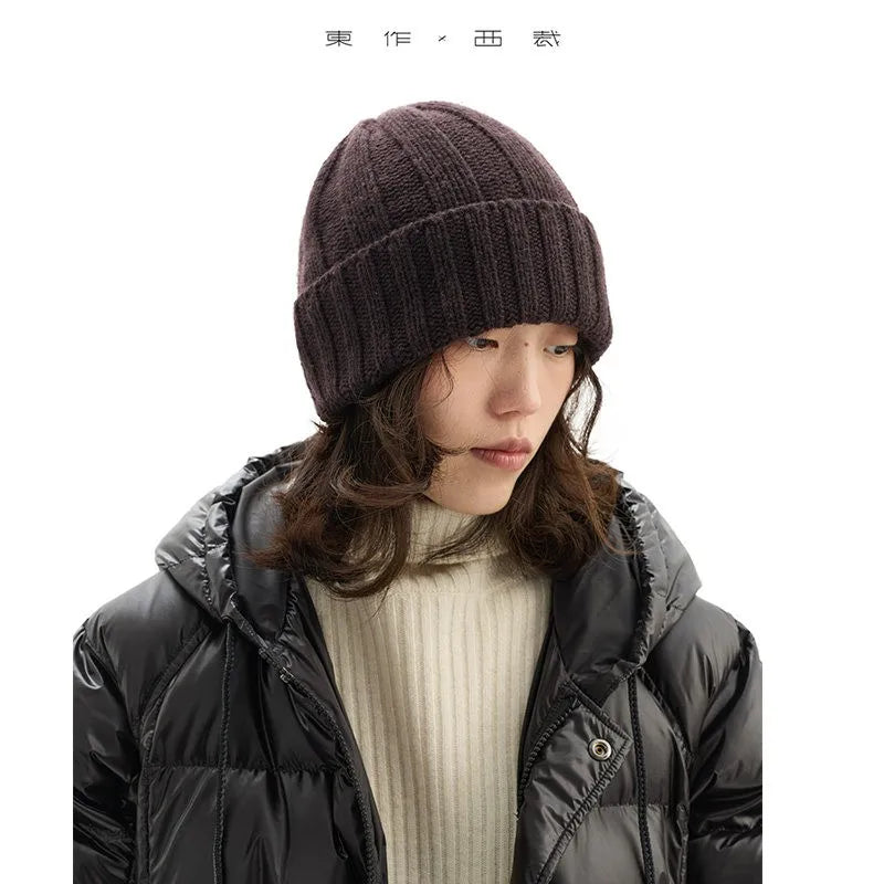 Women's Wool Knit Hat 65%Wool 25%Yak 10%Cashmere