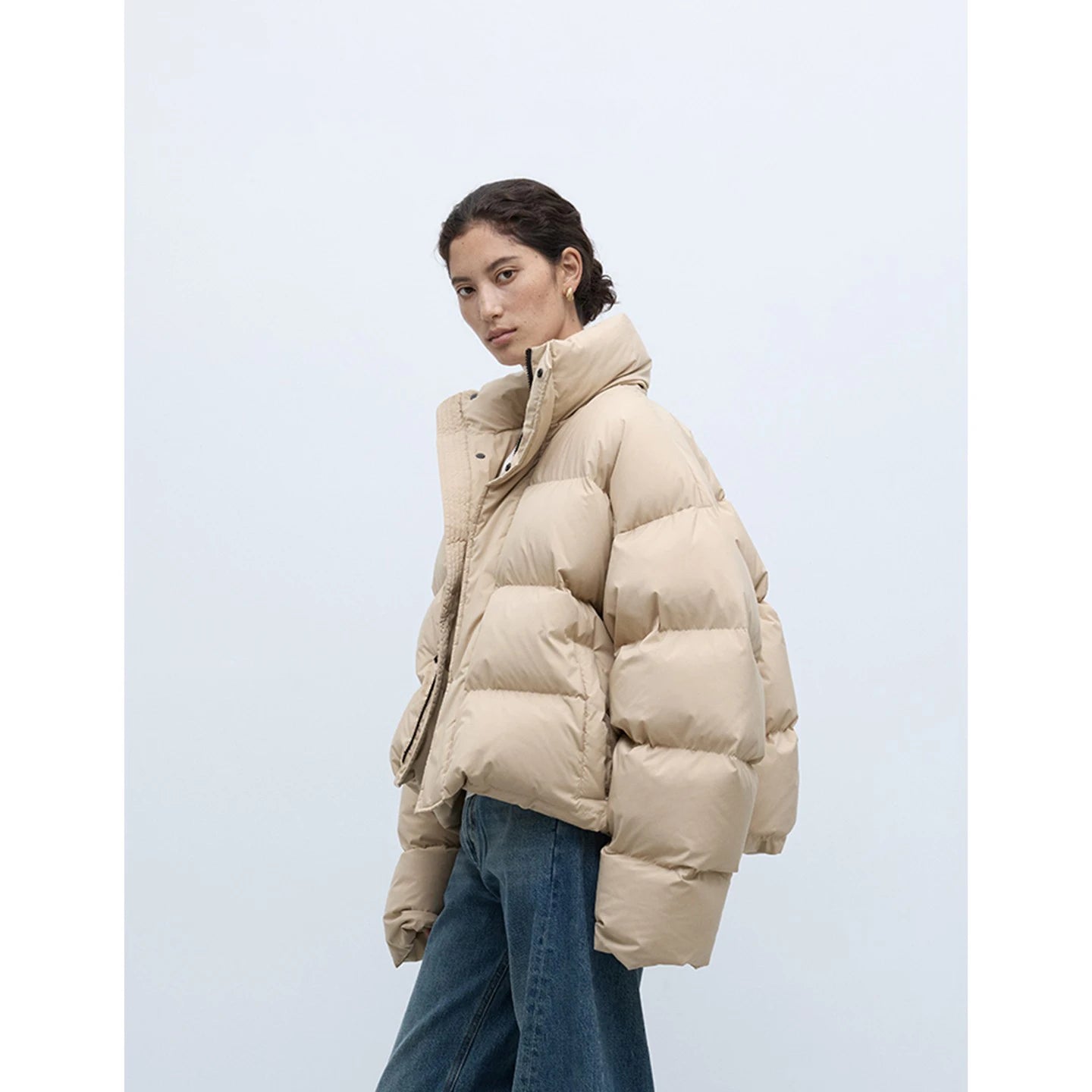 Fashion Bloggers Are All Wearing It~ Lightweight and Warm Short down Jacket, 270g White Duck down Puffer Jacket, New Winter Women's Coat
