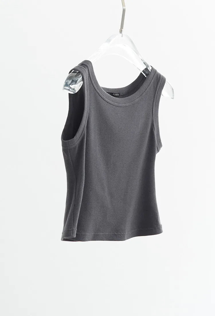 No Sense of Restraint! Women's New Summer Racerback Sports Vest, Elastic Outerwear, Sleeveless T-Shirt Top