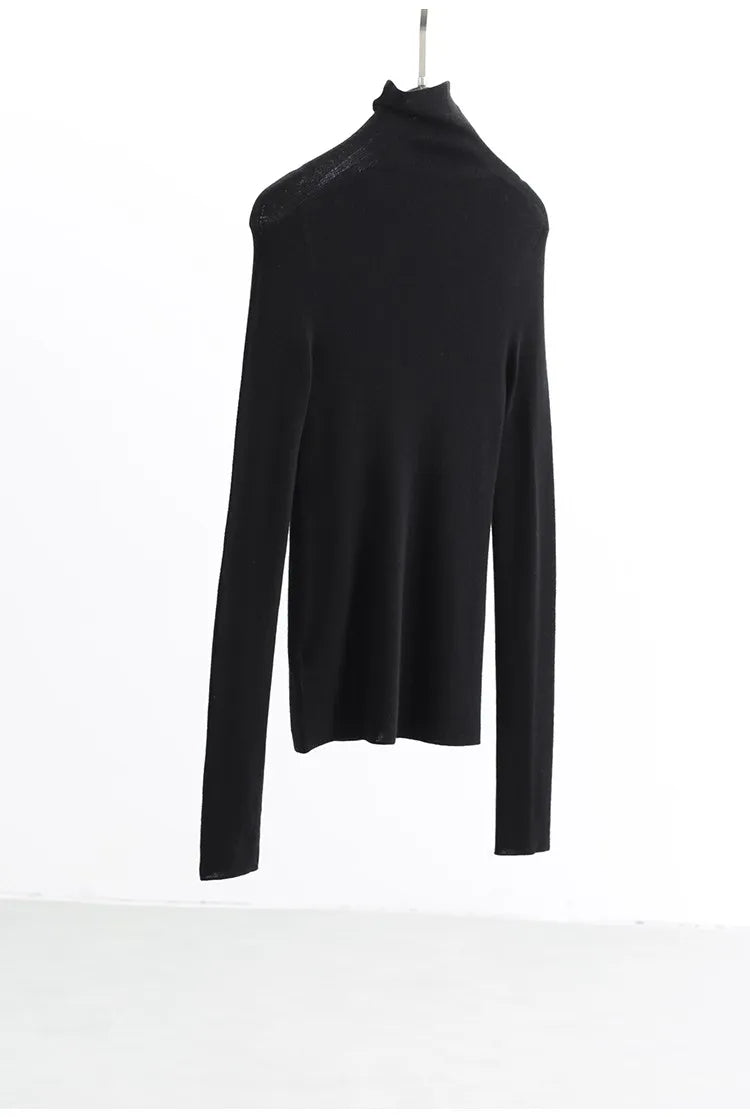 Versatile Item~100% Wool Base Layer Slim-Fit Pullover Turtleneck Sweater for Women, New Autumn and Winter Collection