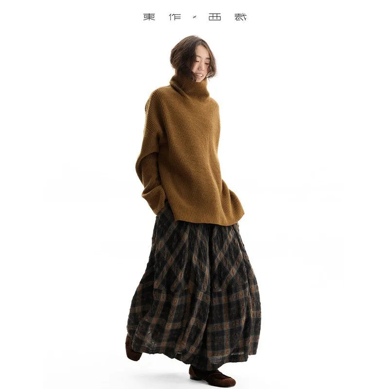 Retro British-Style Skirt~ Wool Plaid Bud Skirt, Versatile Skirt for Autumn and Winter, 2025 Autumn and Winter New Style