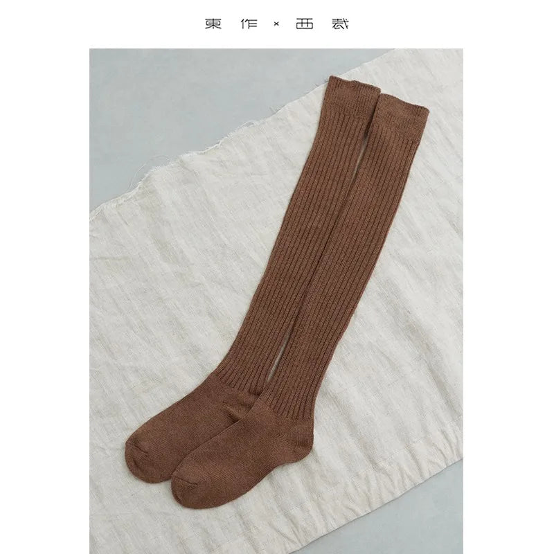 Wool Over-The-Knee Socks, Women's Calf Socks, Fashionable and Versatile Autumn and Winter Warm Socks