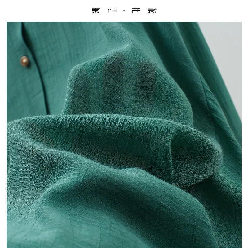 Designed High-Quality Loose and Slim Women's Shirts, Light and Breathable Long-Sleeved Drape Tops