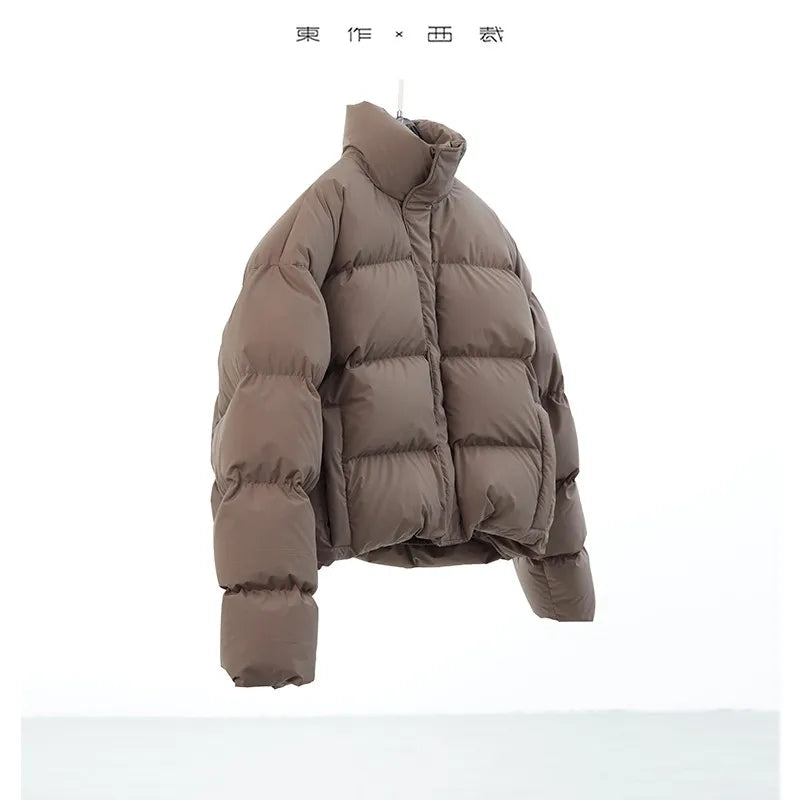 Fashion Bloggers Are All Wearing It~ Lightweight and Warm Short down Jacket, 270g White Duck down Puffer Jacket, New Winter Women's Coat