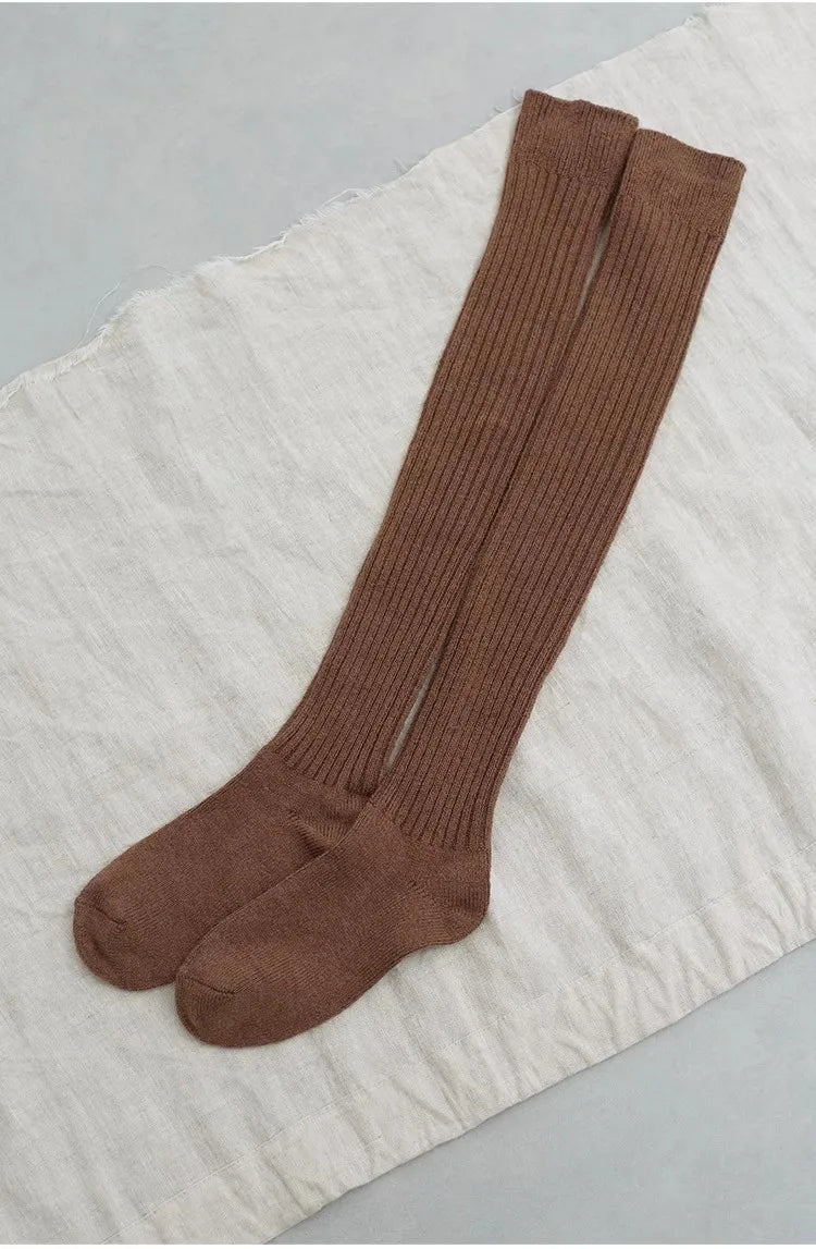 Wool Over-The-Knee Socks, Women's Calf Socks, Fashionable and Versatile Autumn and Winter Warm Socks