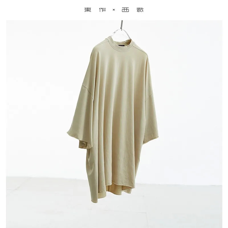 No Sense of Restraint ~ Women's Mid-Length Short-Sleeved T-Shirt, Hemp Organic Cotton Three-Quarter Sleeve Top