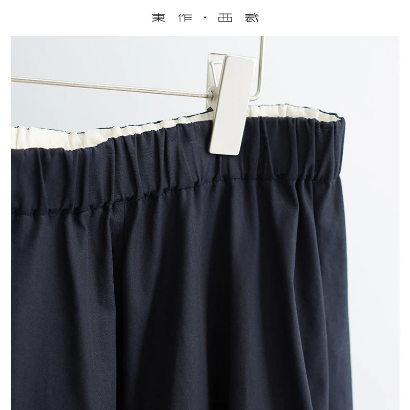 Hides the Belly~High-Waisted Slimming A-Line Skirt with Elastic Waist and Flared Hem, All-Cotton, Neat and Professional Umbrella Skirt, New Autumn/Winter 2025 Style