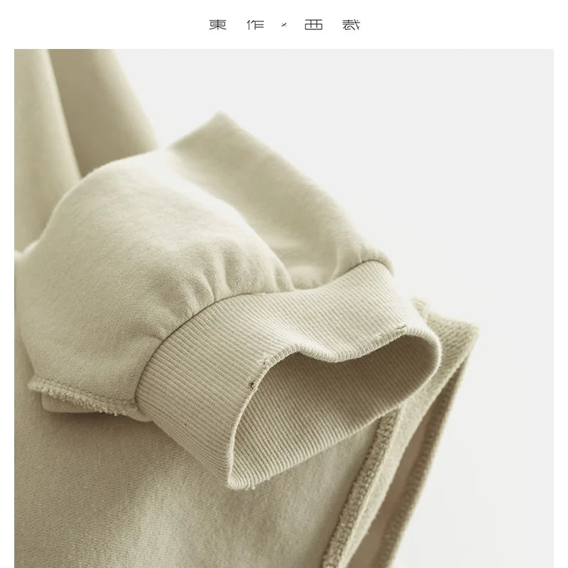 Distressed and Worn-Out Style ~ Drop Shoulder Sleeves, Round Neck Sweatshirt, American-Style Long-Sleeved Frayed Hem Short Designer Top for Women, 2025 Autumn and Winter New Collection