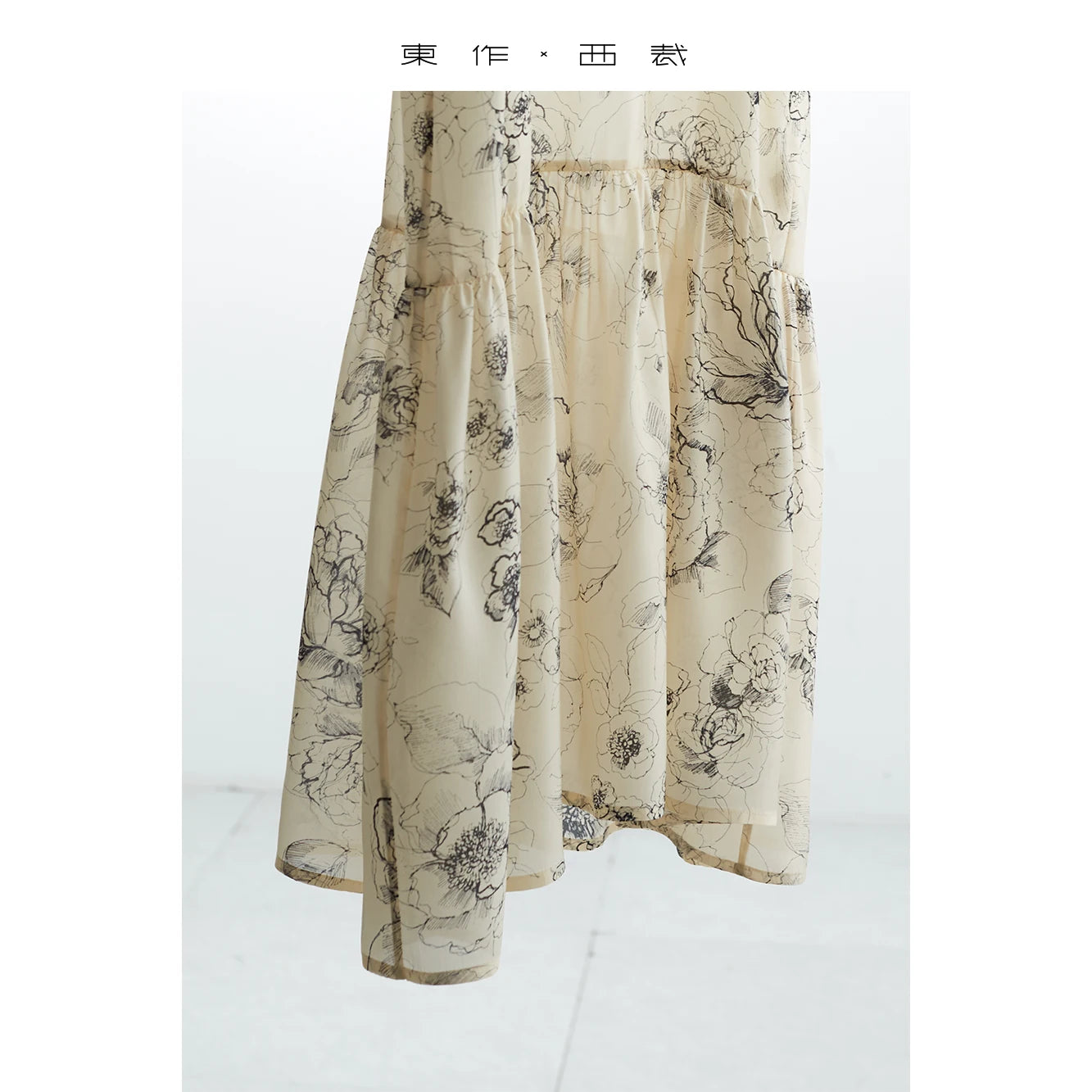 Silk Dress~Mulberry Silk Dress, Floral Fishtail Long Dress, Summer Women's Wear