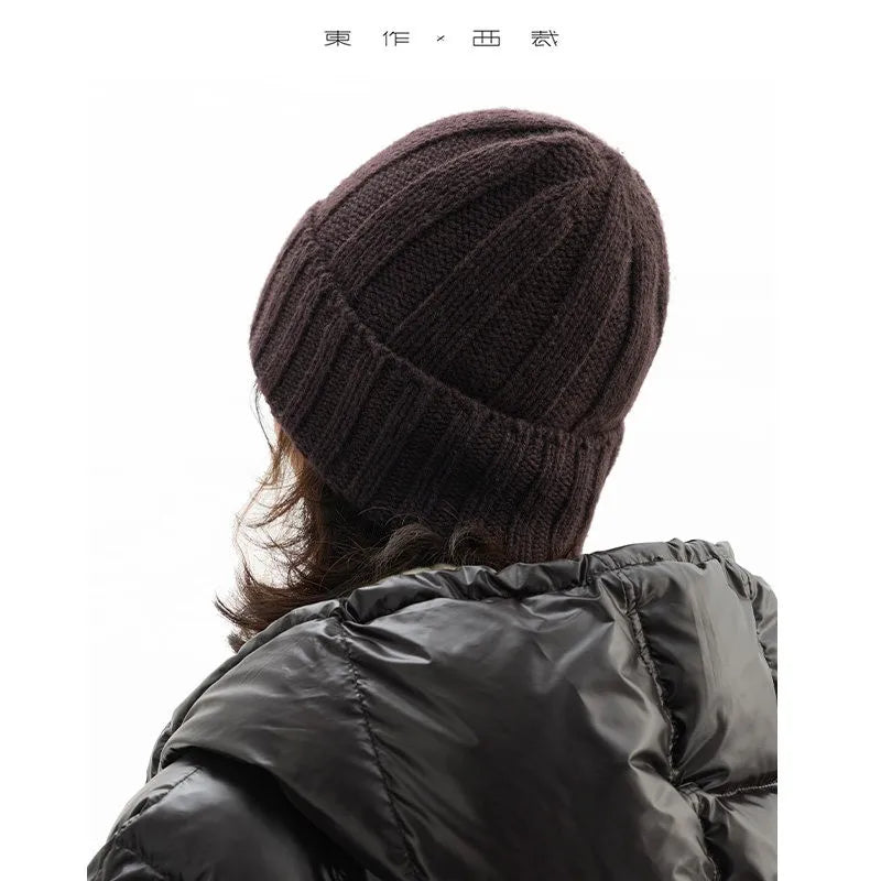 Women's Wool Knit Hat 65%Wool 25%Yak 10%Cashmere
