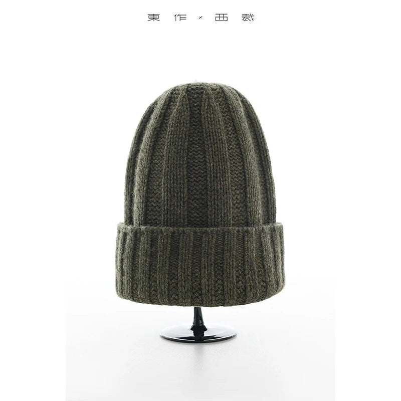 Women's Wool Knit Hat 65%Wool 25%Yak 10%Cashmere