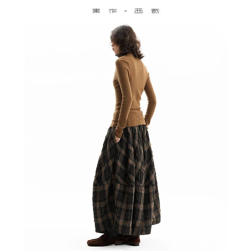 Retro British-Style Skirt~ Wool Plaid Bud Skirt, Versatile Skirt for Autumn and Winter, 2025 Autumn and Winter New Style