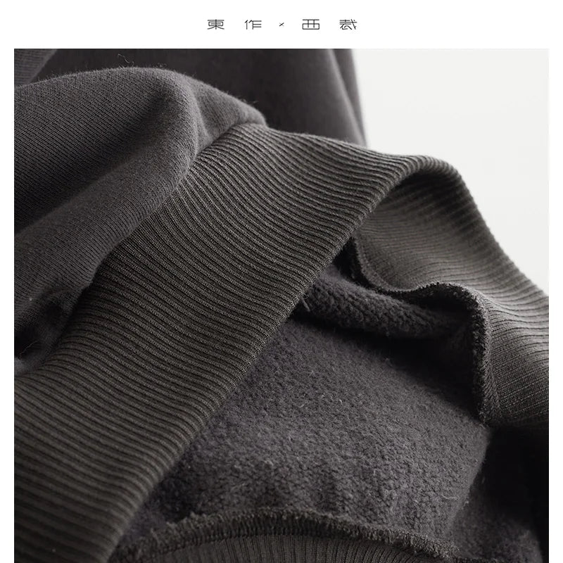 Unique Style That Won'T Clash with Others ~ Women's Short Long-Sleeved Hooded Fleece-Lined Cotton Sweatshirt, Classic Versatile Pullover, New for Autumn and Winter 2025