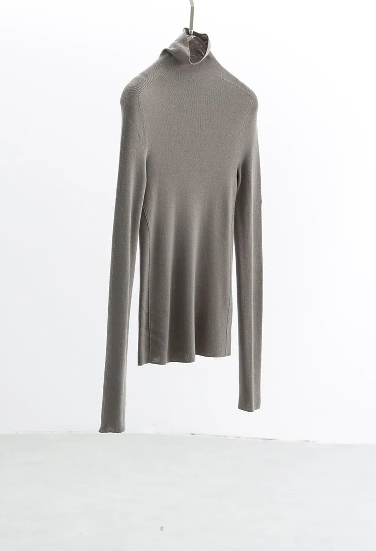 Versatile Item~100% Wool Base Layer Slim-Fit Pullover Turtleneck Sweater for Women, New Autumn and Winter Collection