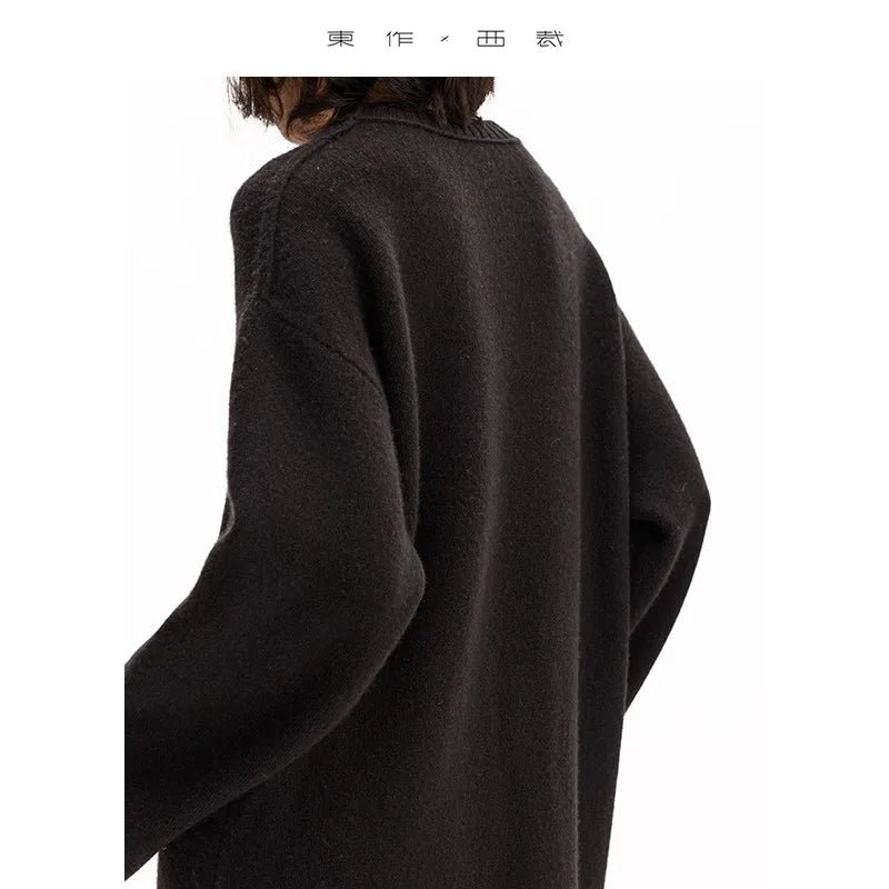 Specially Designed for Winter ~ Mid-Length Wool Dress with 5% Cashmere, New Model for 2025