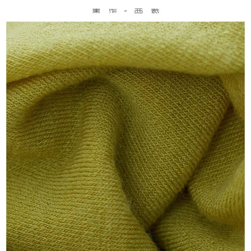 Wool Blend U-Neck Long-Sleeved T-Shirt for Women 2026 Spring New Slim-Fitting Base Shirt