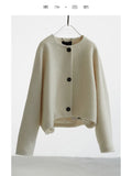 60% Alpaca, 40% Wool, Smooth Short Plush, Short Wool Coat for Petite Individuals, 2025 Autumn/Winter High-End Luxury Top