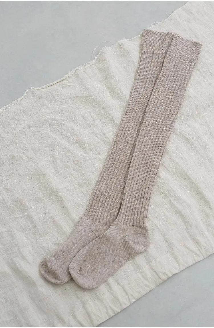 Wool Over-The-Knee Socks, Women's Calf Socks, Fashionable and Versatile Autumn and Winter Warm Socks