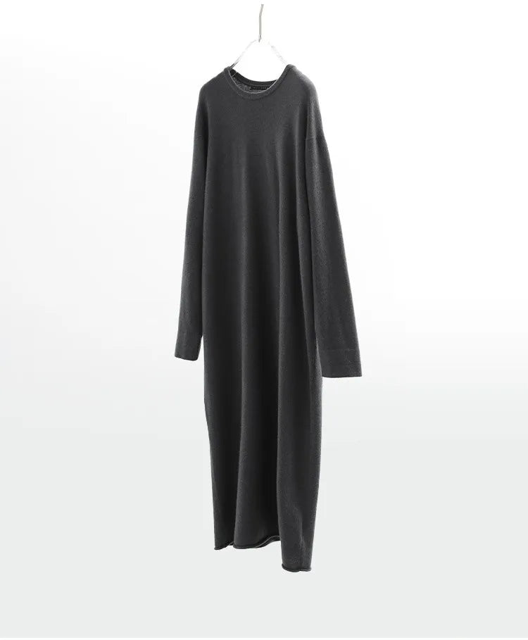 Specially Designed for Winter~High-Quality 100% Cashmere Round-Neck Pullover Dress with Rolled-Edge Design, 2025 New Knitwear