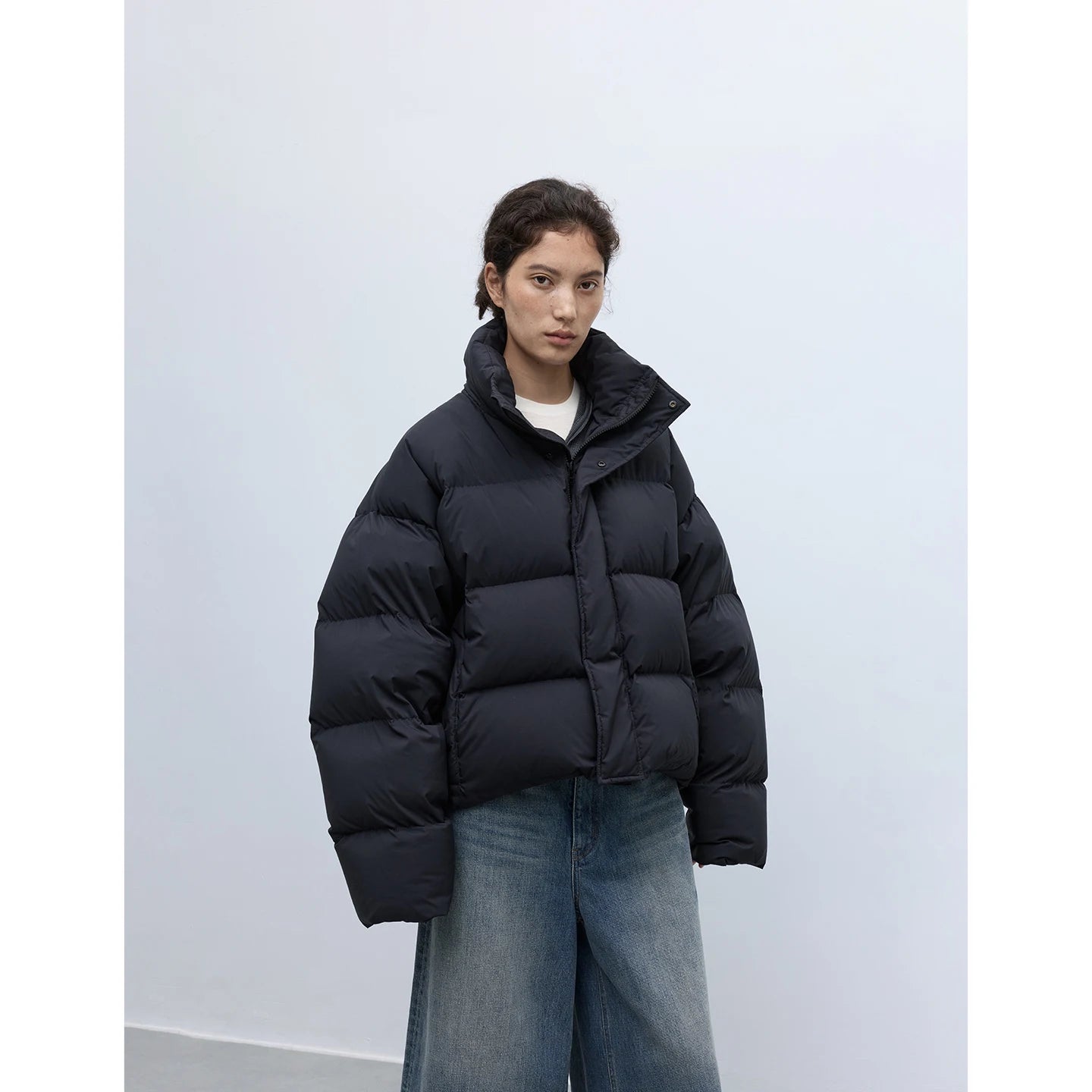 Fashion Bloggers Are All Wearing It~ Lightweight and Warm Short down Jacket, 270g White Duck down Puffer Jacket, New Winter Women's Coat