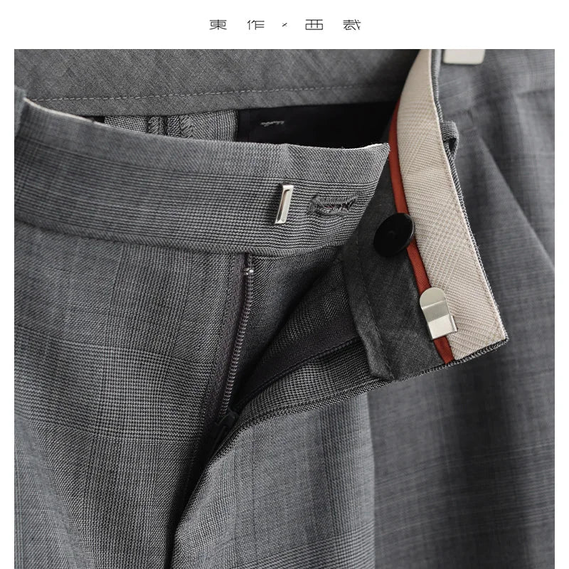 Designer Style~ High-Quality Fine-Spun Wool Blend Lightweight Breathable Cropped Pants, Wear-Resistant, Wrinkle-Resistant, Low-Waist Versatile Pants, 2025 Autumn/Winter New Model