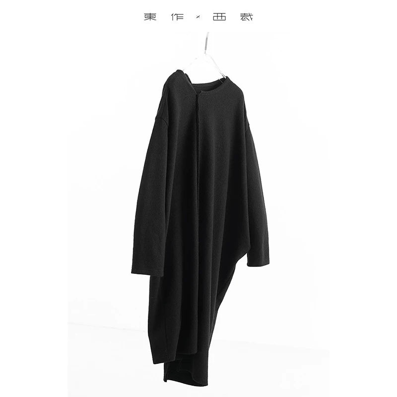 Niche Designer Style~ Wool Knit Dress, Women's Loose and Comfortable Long-Sleeve Dress, New Autumn and Winter Base Layer