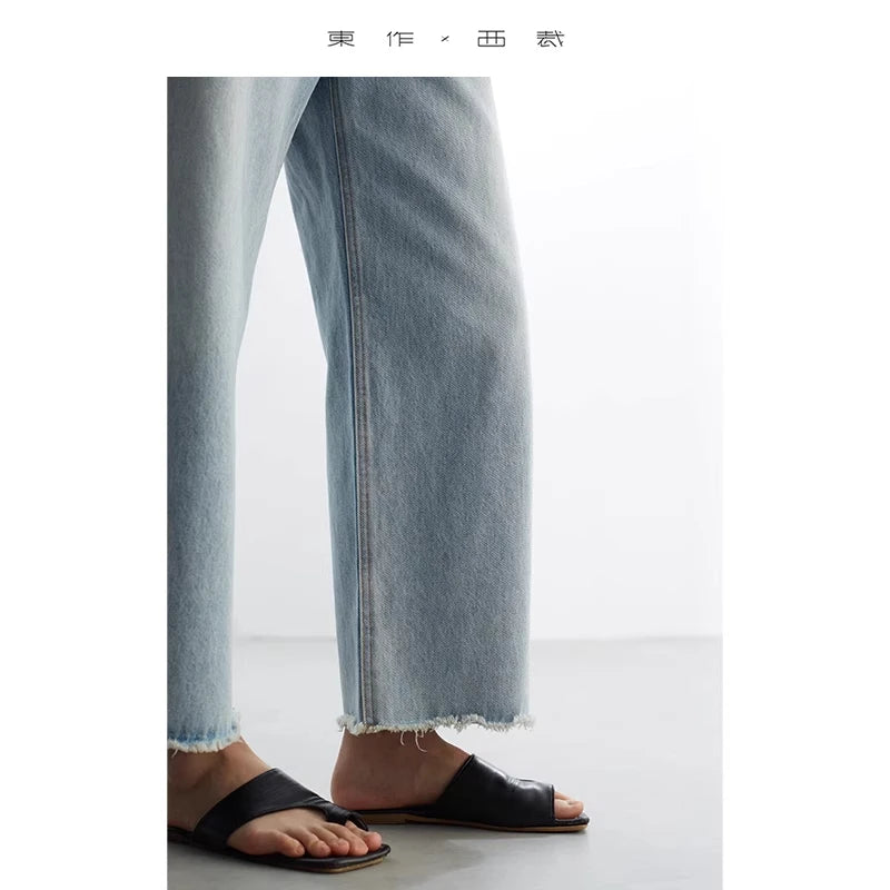 Improve Your Leg Shape~100% Cotton All-Season Versatile Casual Denim Pants That Flatter Your Leg Lines, Curved Banana Pants, New for Autumn/Winter 2025