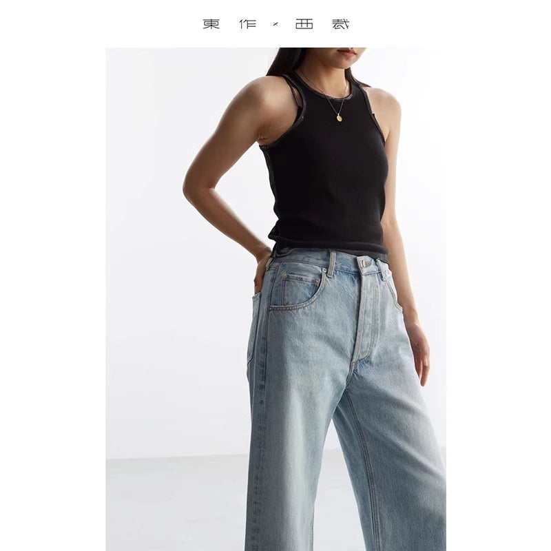 Improve Your Leg Shape~100% Cotton All-Season Versatile Casual Denim Pants That Flatter Your Leg Lines, Curved Banana Pants, New for Autumn/Winter 2025