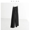 Effortlessly Cool Girl~ Mysterious Black Elastic Waist Loose Pu Leather Pants Classic Versatile Straight-Leg Pants Lazy Style Casual Pants 2025 Autumn/Winter New Style