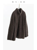 100% Wool~ Women's Looped Wool Warm Coat, Faux Fur Jacket, New Autumn/Winter 2025 Collection