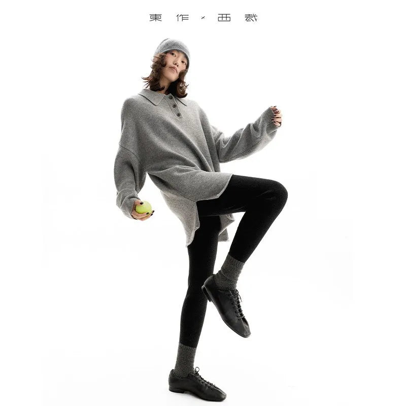 100% Wool Leggings ~ Non-Slip, Slimming, Warm Pants, Versatile for Everyday Wear, Thickened Autumn and Winter Style Women's Leggings