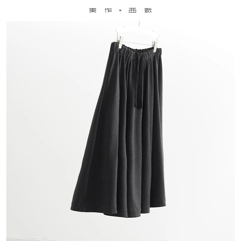 Custom Fabric, Limited Quantity~ High-Waisted Slimming A-Line Skirt, Virgin Wool Flared Skirt, Clean-Cut Workwear-Style Umbrella Skirt, New Model for Autumn/Winter 2025