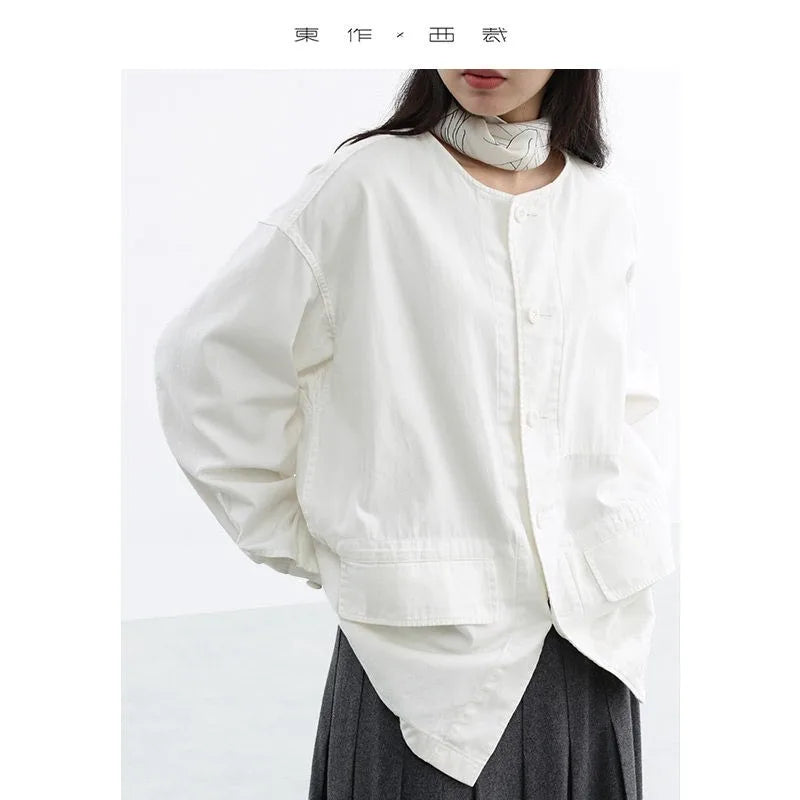Cotton Shirt-Style Spring Top 2026 New Women's Casual Jacket