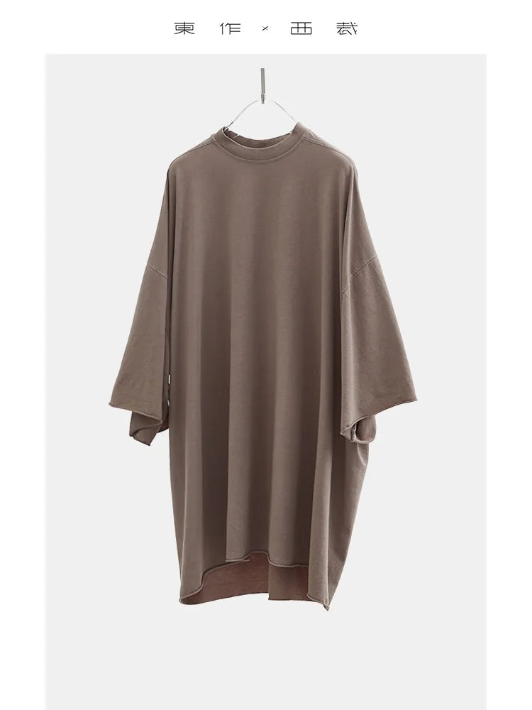 No Sense of Restraint ~ Women's Mid-Length Short-Sleeved T-Shirt, Hemp Organic Cotton Three-Quarter Sleeve Top