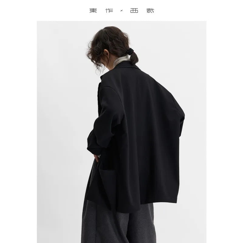 Australian Wool~Woolen Coat, Lightweight Lapel Collar, Straight Silhouette Blazer, Women's New Winter Style