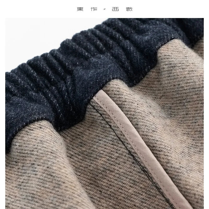 Fleece-Lined~ Thickened Fleece Nine-Point Pants for Women, Elastic Waist, Casual Jeans, 2025 Autumn and Winter New Style, Slim Fit