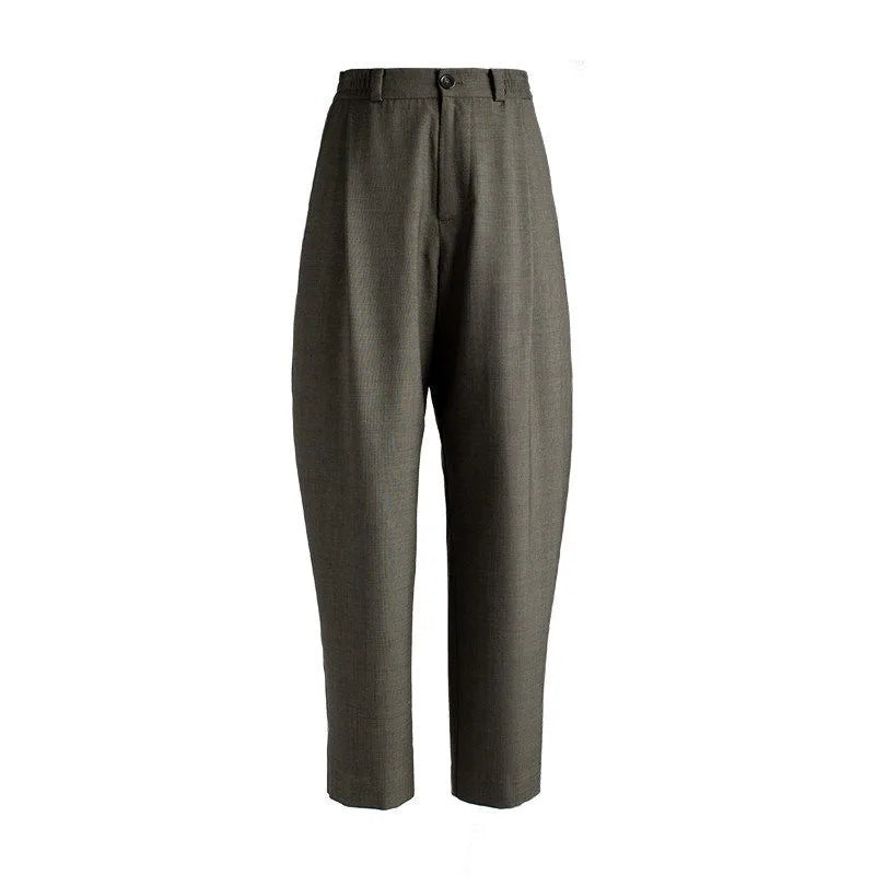 100% Fine Wool Suit Pants, Loose and Versatile Casual Trousers for Petite Individuals, New Product for 2026