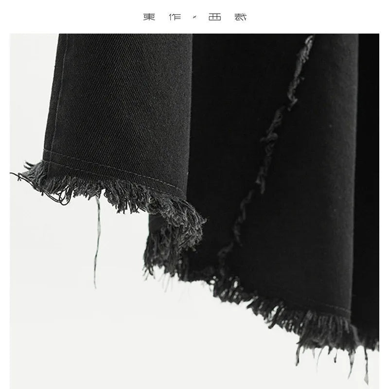 Raw Edge Design~Denim Skirt, Patchwork Skirt, Women's A-Line Skirt, New Spring 2026 Style